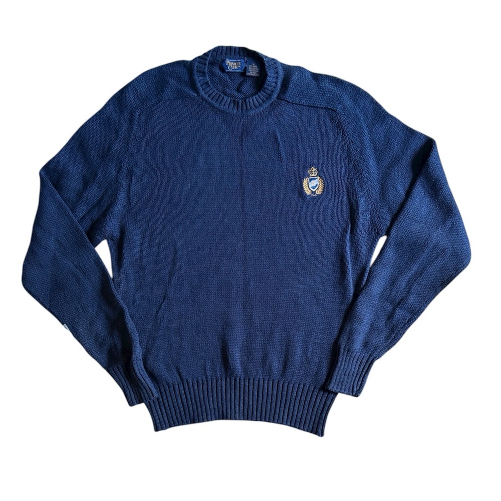 Private Club Men’s Crested Ramie/Cotton Knit Sweater